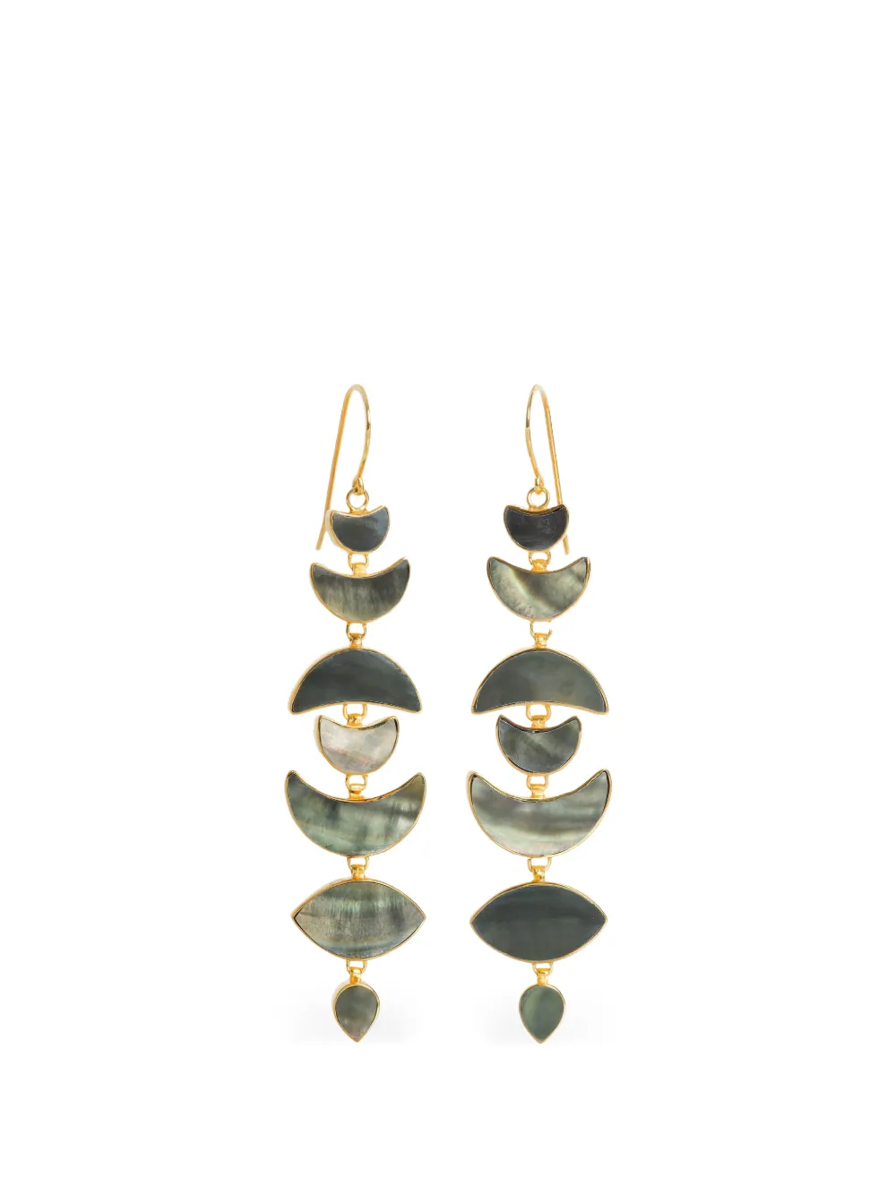 FREYA ROSE Warrioress Moon drop-design earrings - Gold