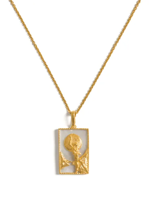 FREYA ROSE collar rectangular con dije de luna