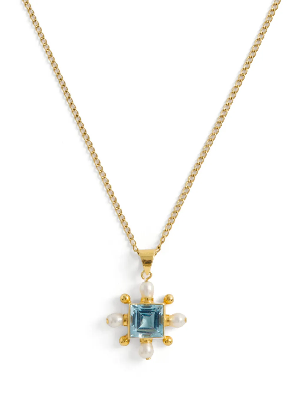 FREYA ROSE topaz cross necklace