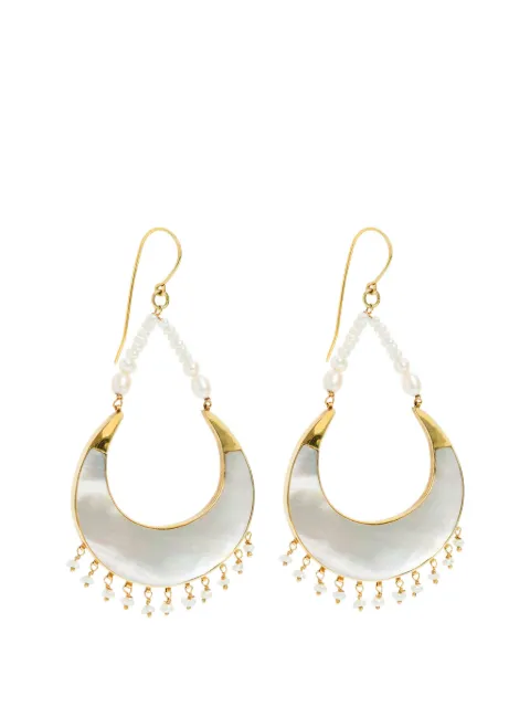 FREYA ROSE Warrioress Luna mother-of-pearl earrings