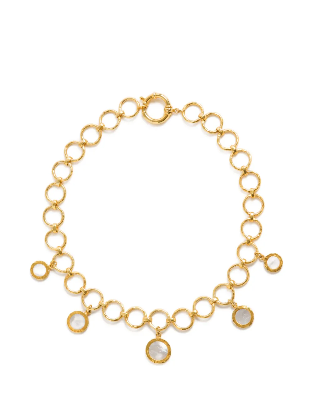 FREYA ROSE forged circular necklace - Gold