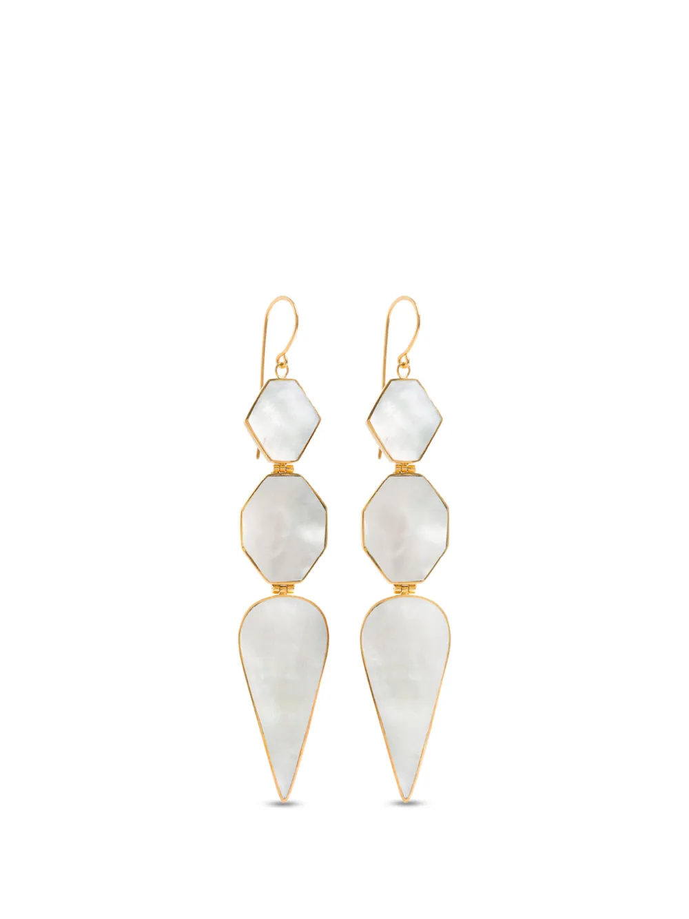FREYA ROSE Warrioress Mother of Pearl earrings - Gold