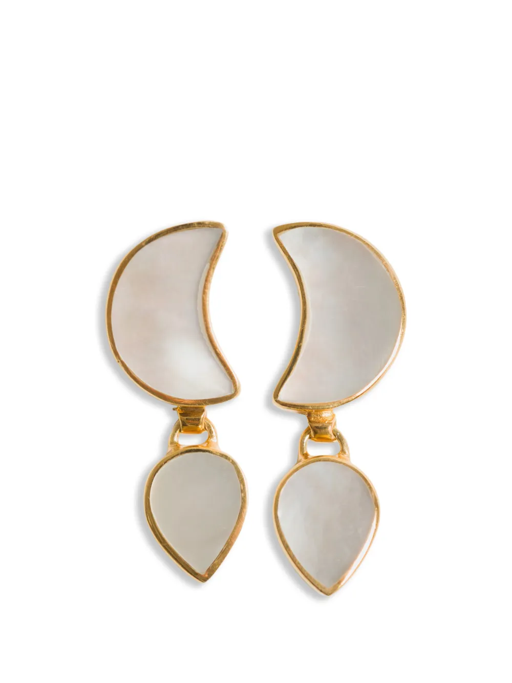 FREYA ROSE moon-design earrings