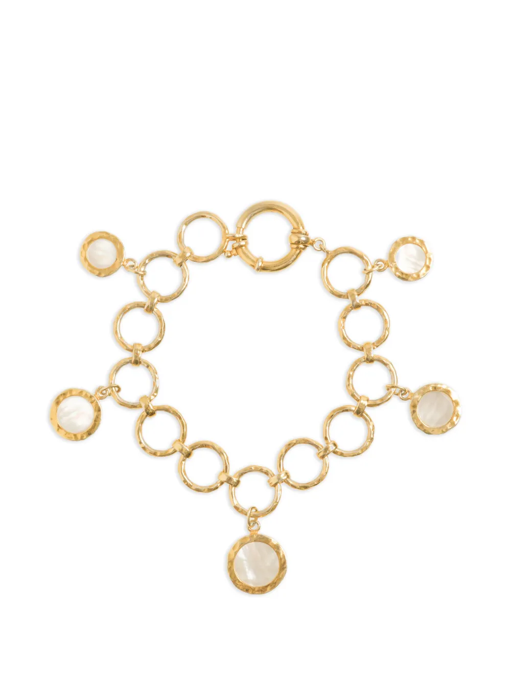 FREYA ROSE circular forged bracelet - Gold