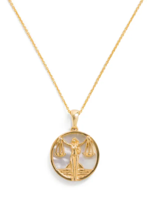 FREYA ROSE Libra zodiac-pendant necklace