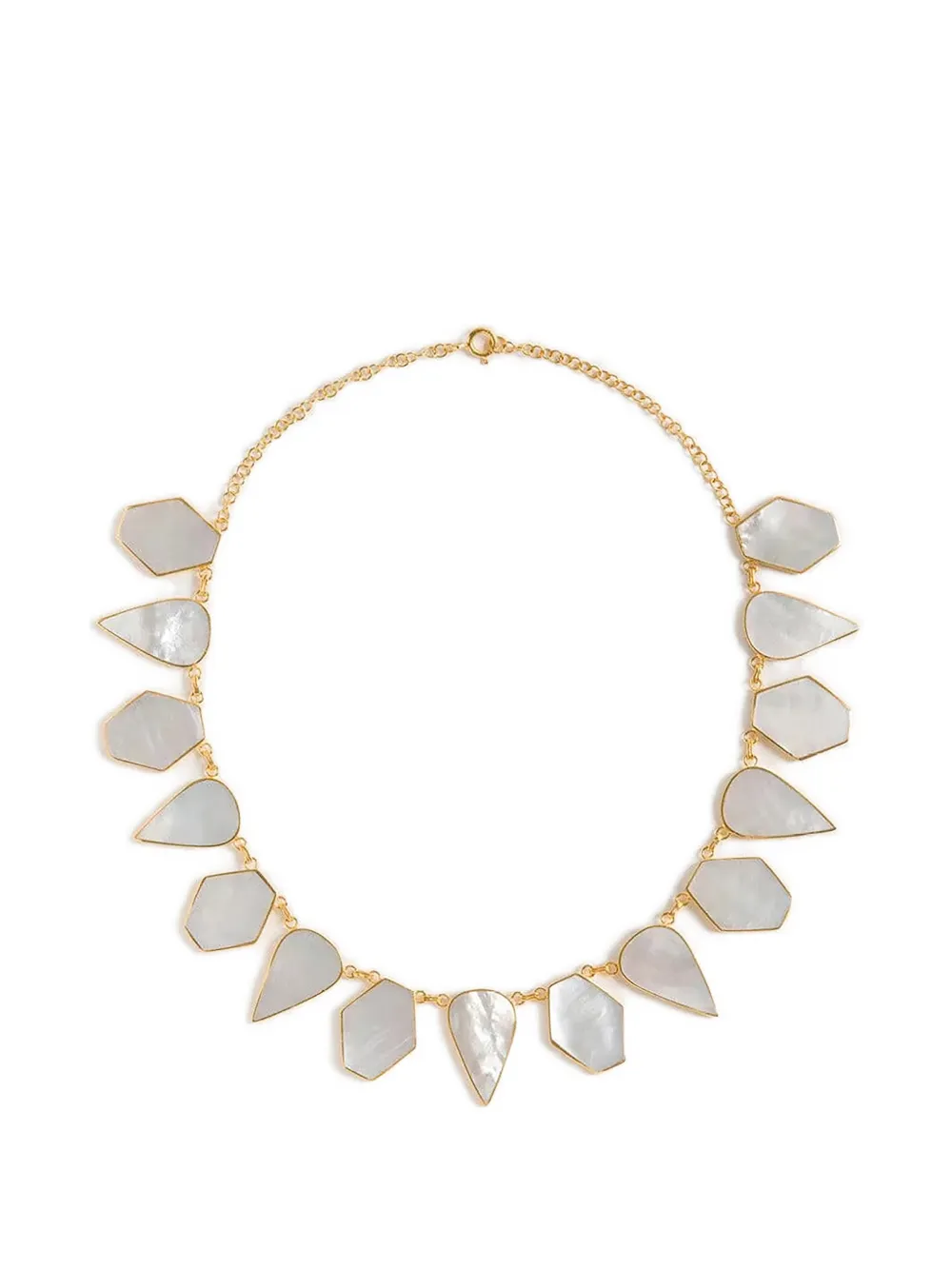 FREYA ROSE Warrioress mother-of-pearl pendant necklace - Gold