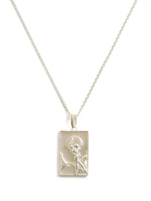 FREYA ROSE rectangle woman moon necklace