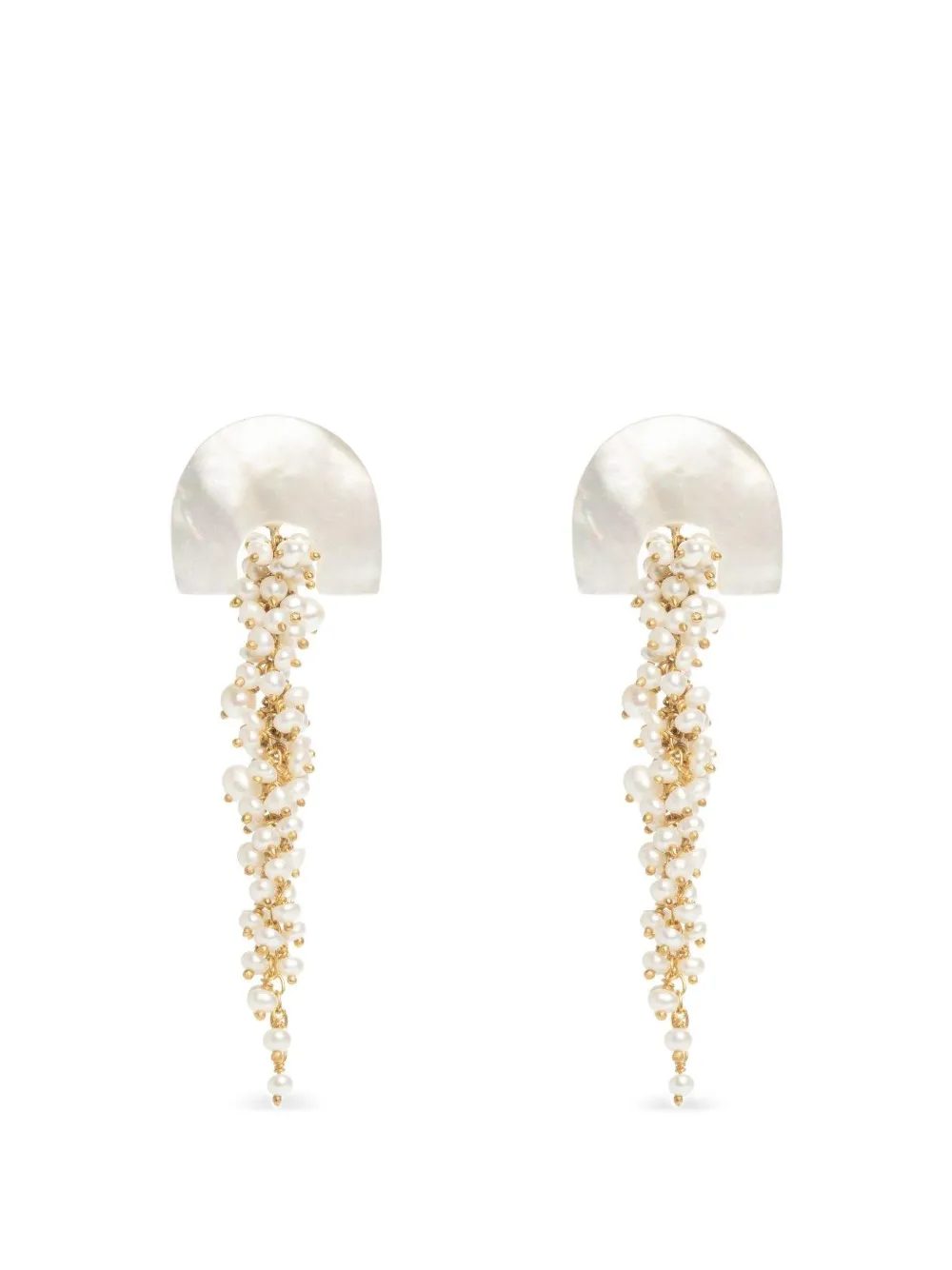 FREYA ROSE Hakuro mother-of-pearl drops earrings - White