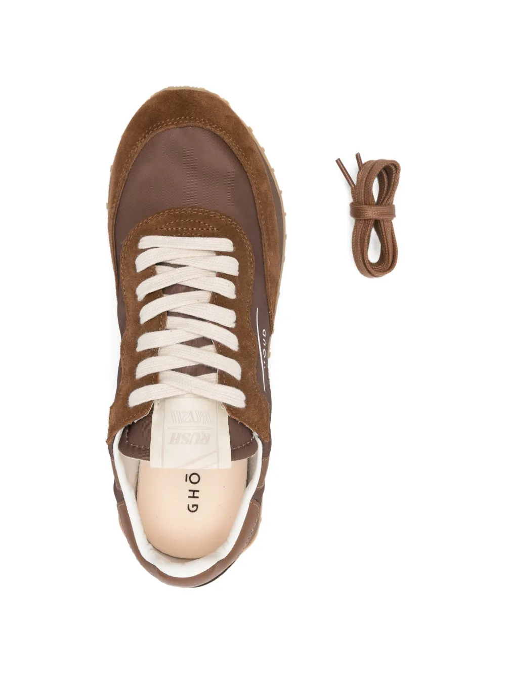GHŌUD Sneakers met suède vlakken Bruin