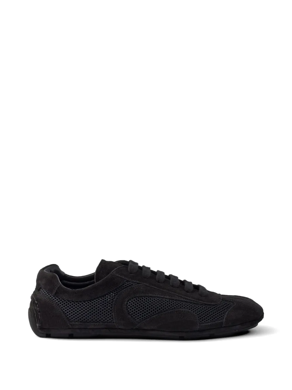 Prada Montecarlo Re-Edition 2005 suede and mesh sneakers - Nero