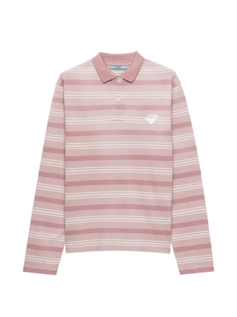 Prada striped knit polo shirt