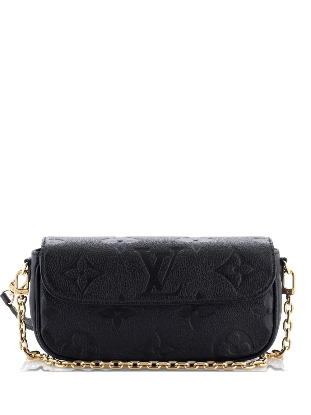 Pre-owned Louis Vuitton Ivy Wallet On Chain Monogram Empreinte Giant Shoulder Bag In Black