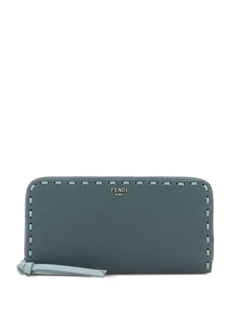 FENDI large Peekaboo stitched leather wallet
