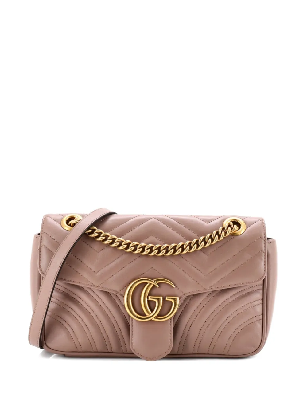 Gucci Pre-Owned GG Marmont Flap Bag Matelasse Leather Small crossbody bag - Toni neutri