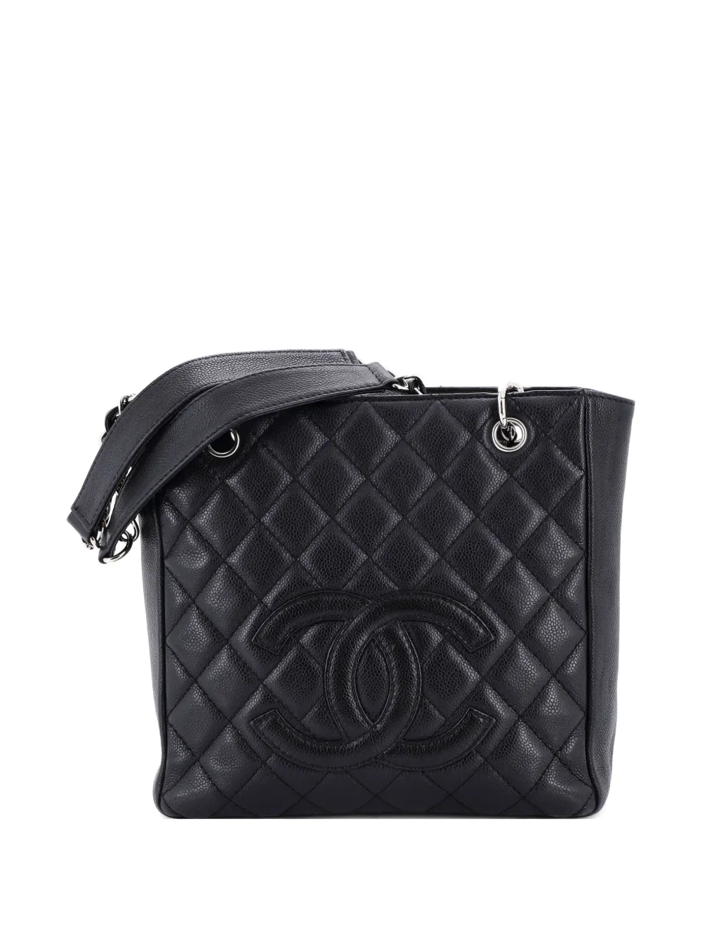 CHANEL Pre-Owned Petite Shopping Quilted Caviar tote bag - Nero