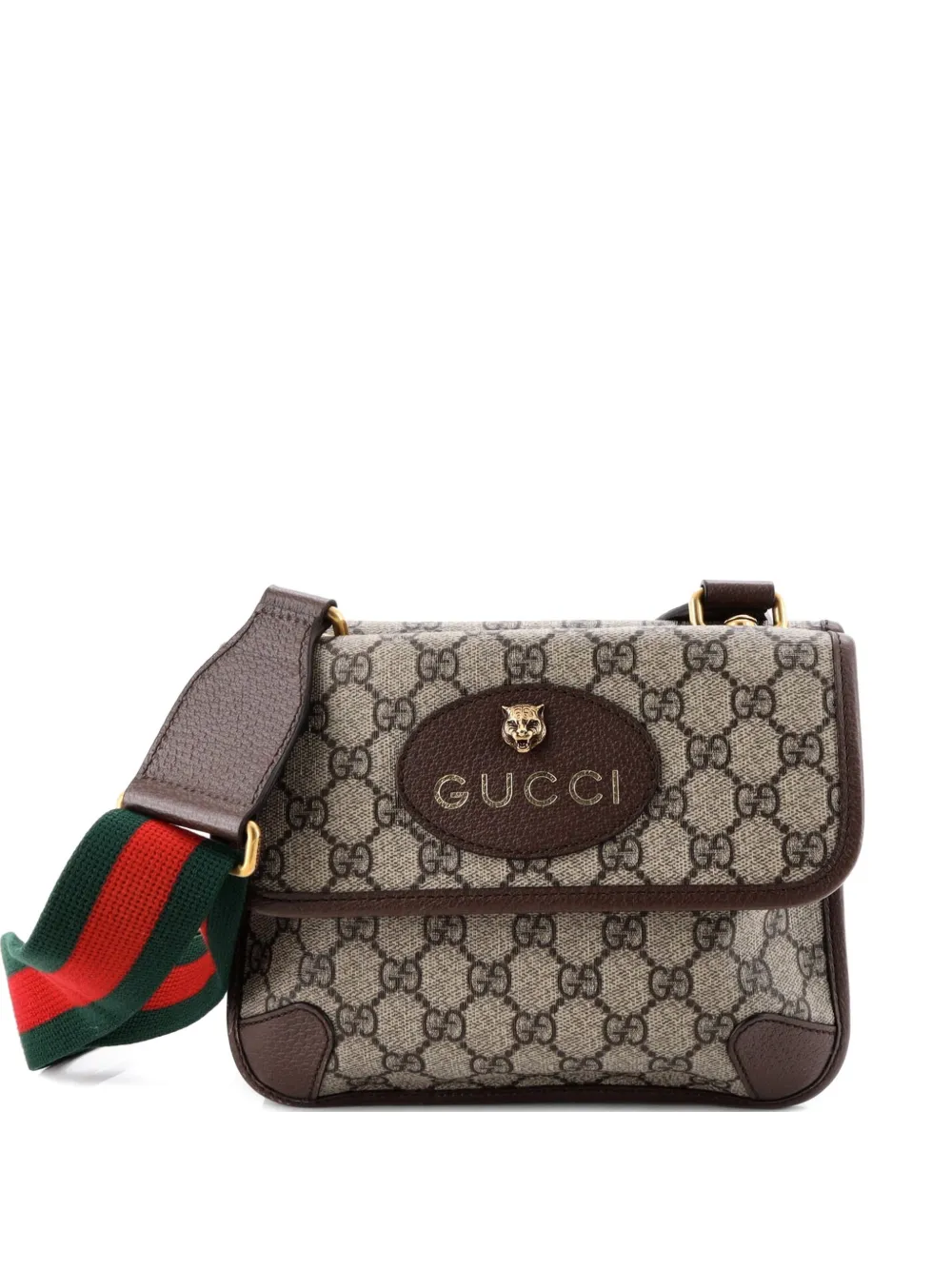 Gucci Pre-Owned Neo Vintage Flap Messenger GG Coated Canvas Small crossbody bag - Marrone