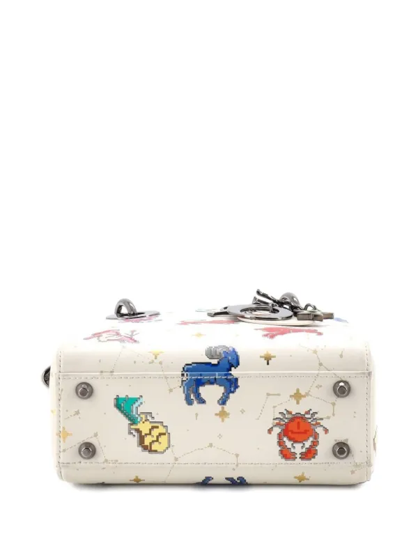 Christian Dior Pre-Owned Lady Dior Bag Pixel Zodiac Printed