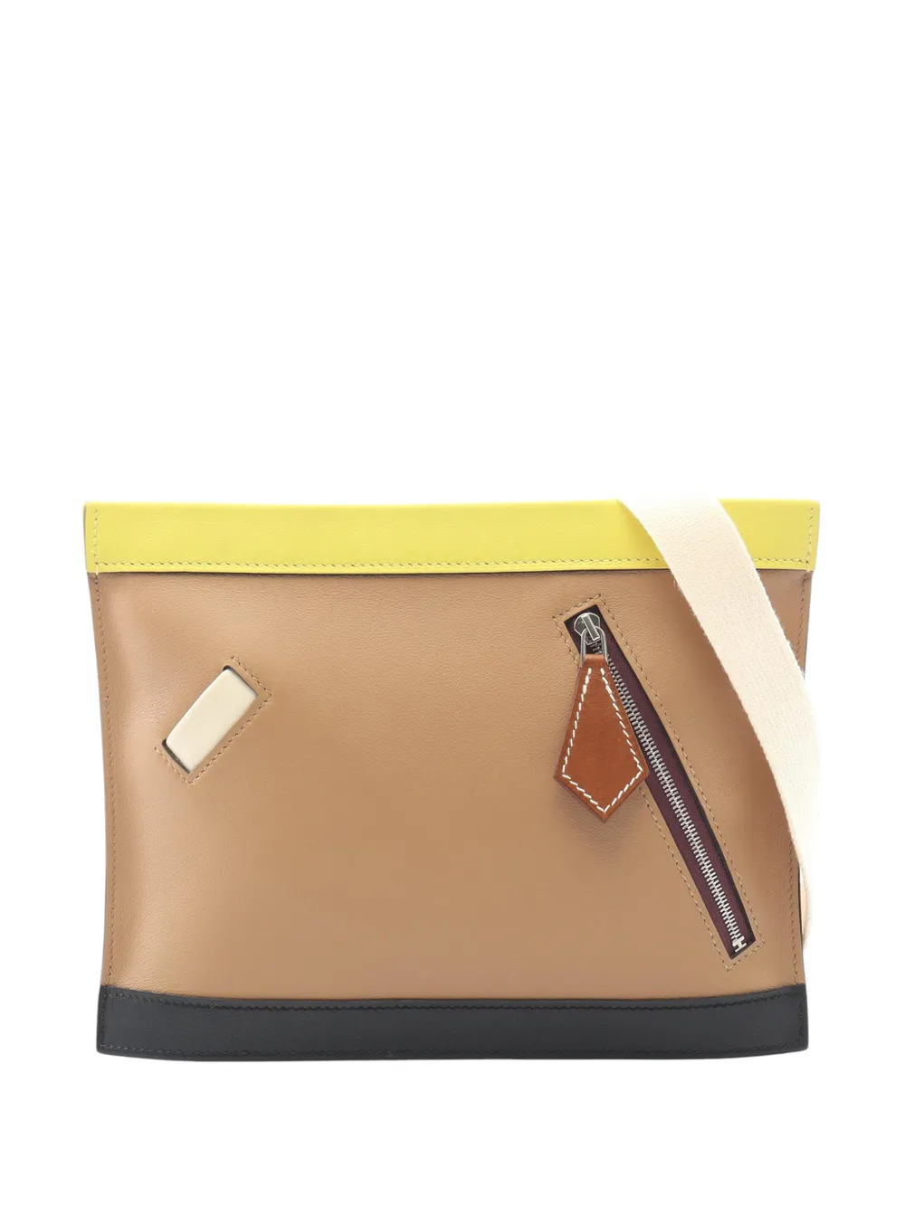 Hermès Pre-Owned 2022 Barenia and Swift Colormatic Horizontal crossbody bag - Marrone