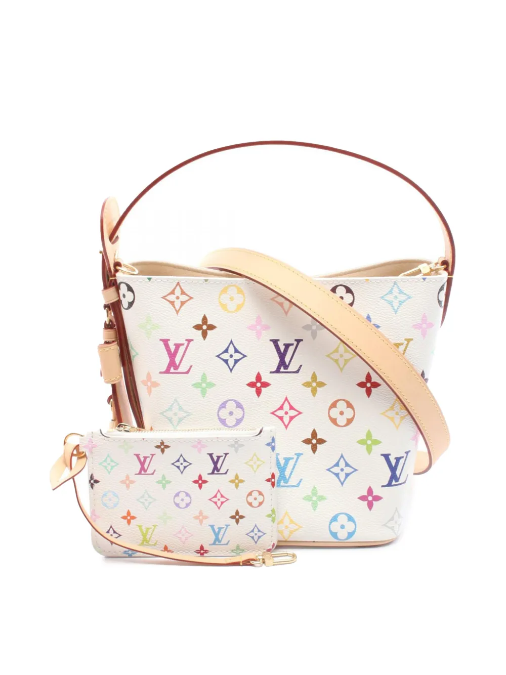 Louis Vuitton Pre-Owned 2000-2010 x Takashi Murakami Monogram Multicolore All-in BB satchel - Bianco