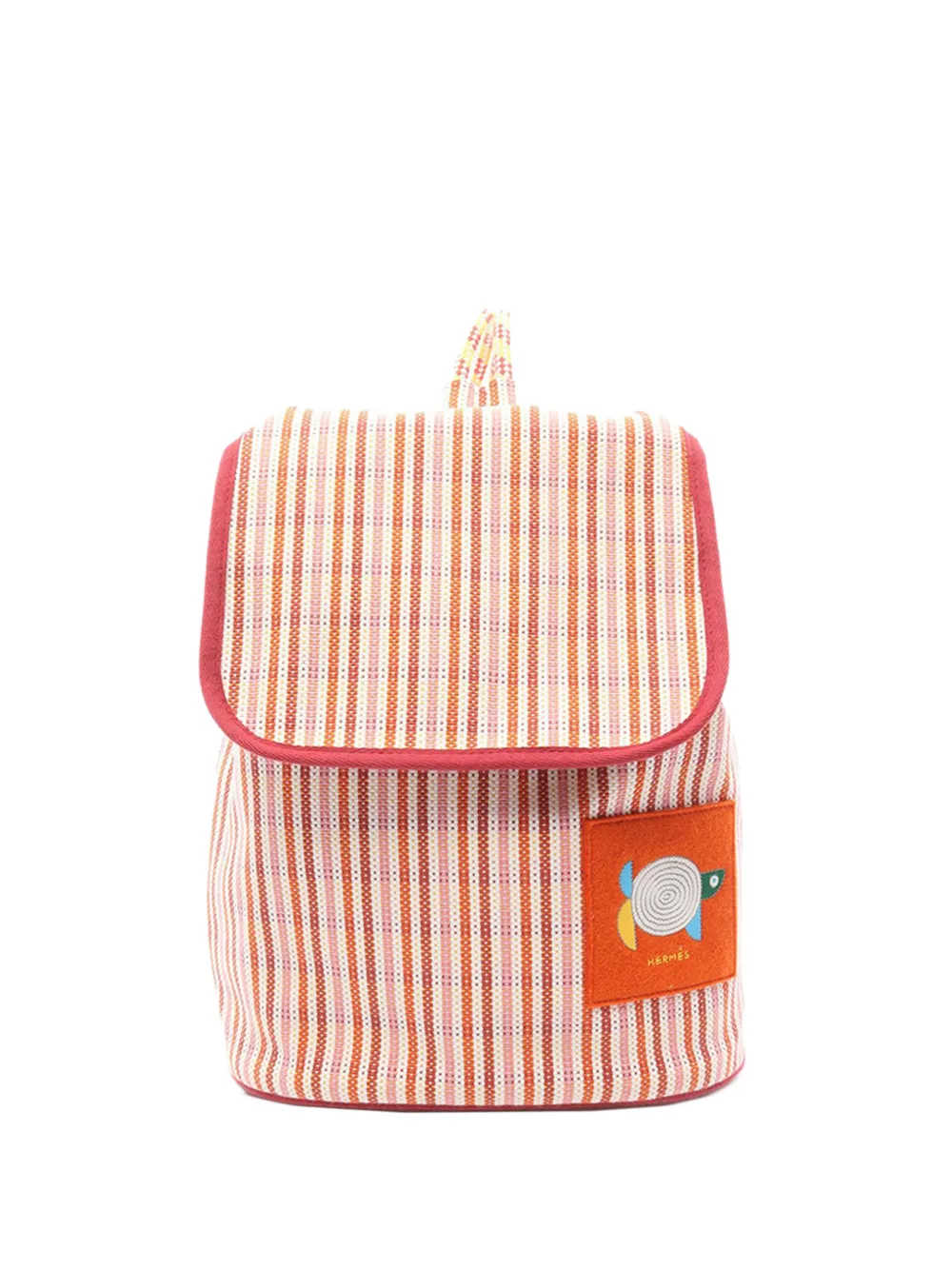 Hermès Pre-Owned 20th Century Canvas Animaux Nattes backpack - Arancione