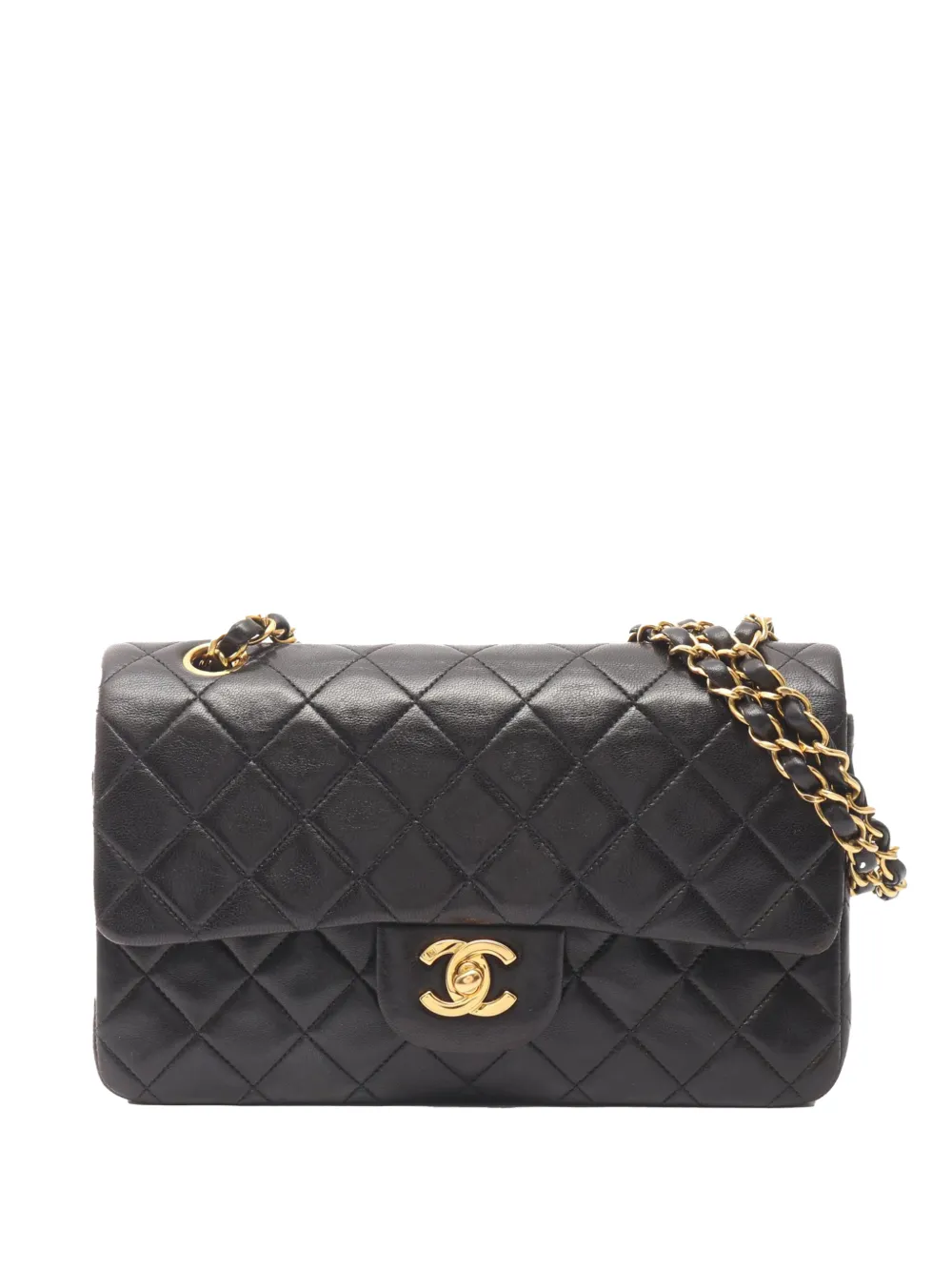 CHANEL Pre-Owned 1994-1996 Small Classic Lambskin Double Flap shoulder bag - Nero
