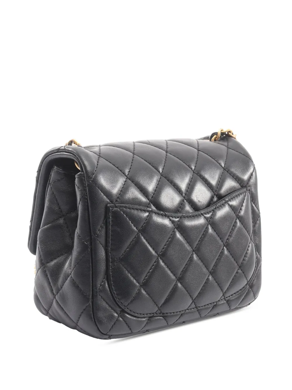 CHANEL Pre-Owned 2021-2026 Mini Square Classic Lambskin Pearl