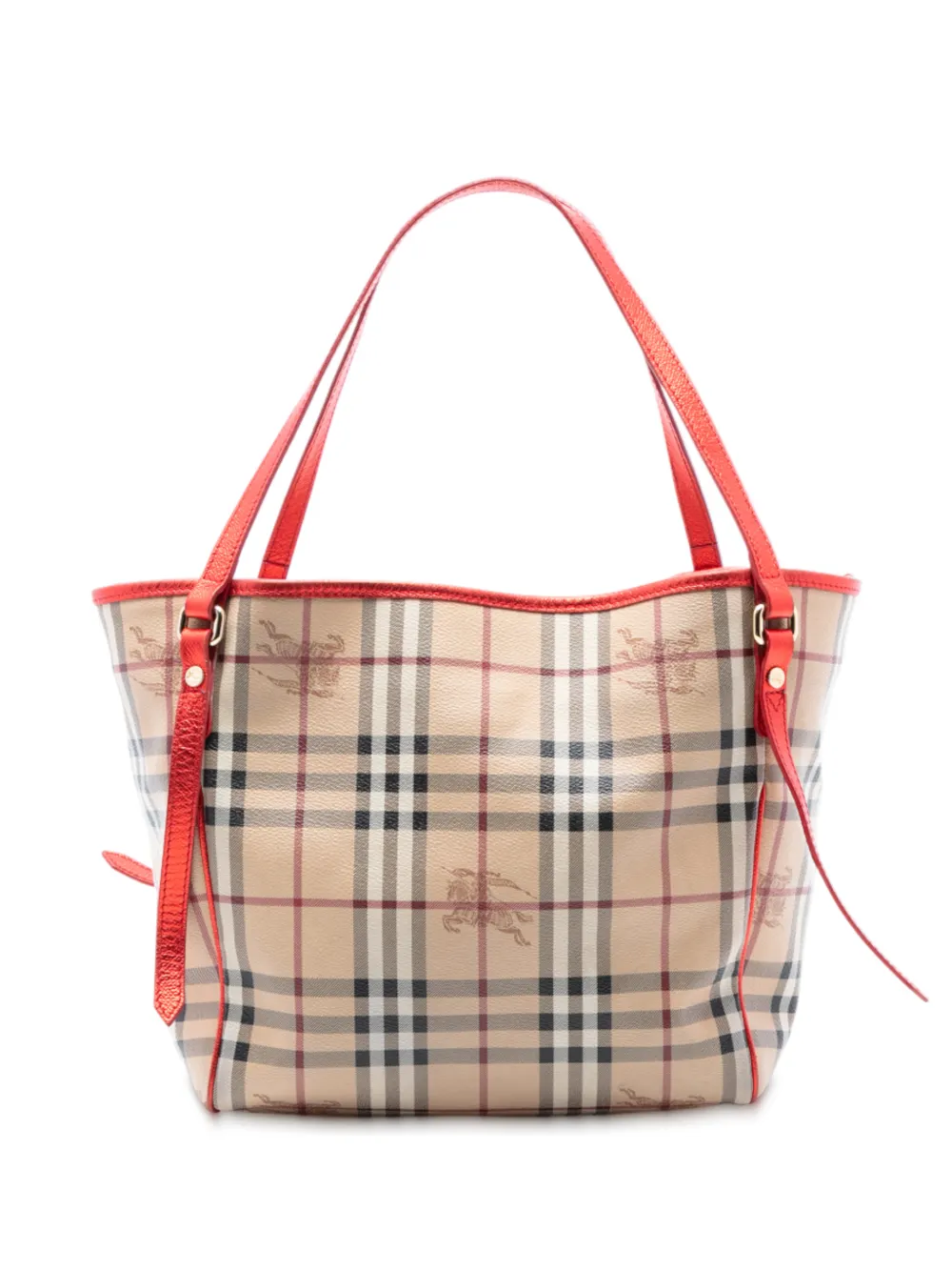 Burberry Pre-Owned 2000-2017 Small Haymarket Check Coated Canvas Canterbury tote bag - Marrone