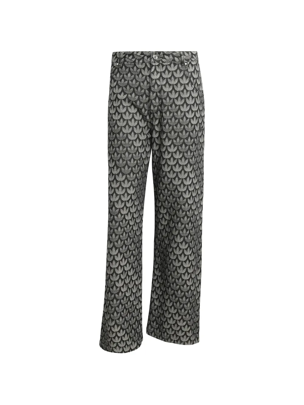 adidas monogram-print jeans - Nero