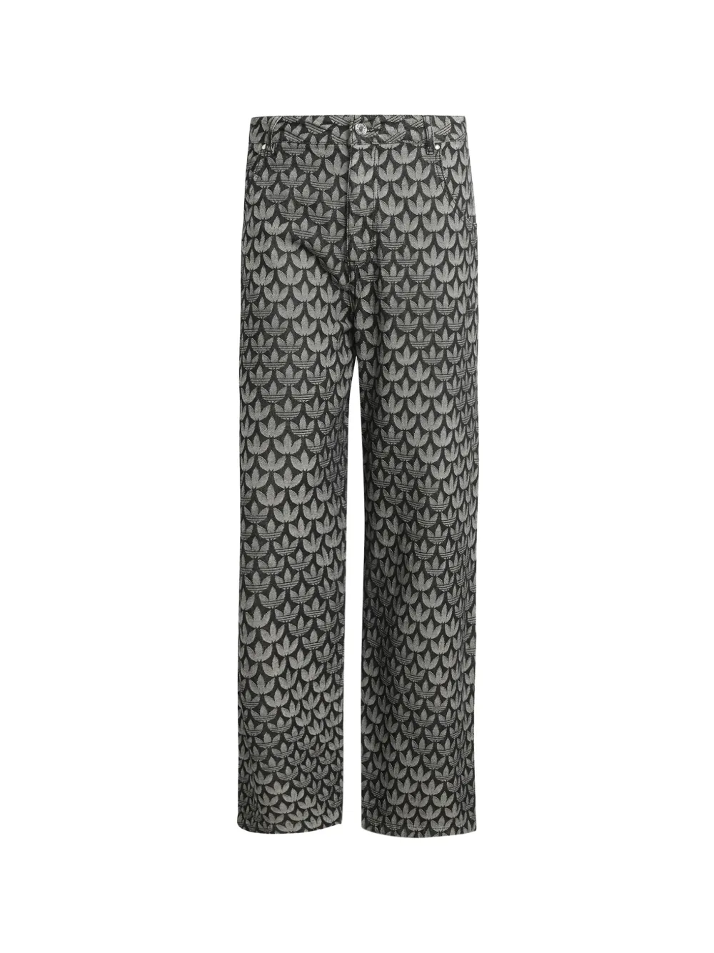 adidas monogram-print jeans - Nero