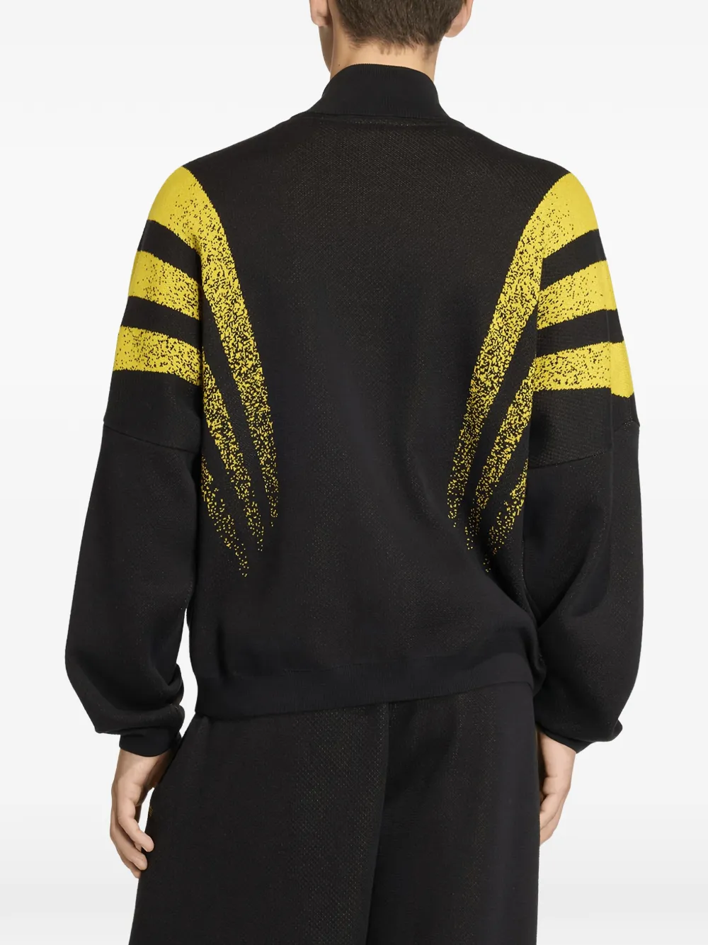 adidas Santiago gestreept jack met rits Zwart