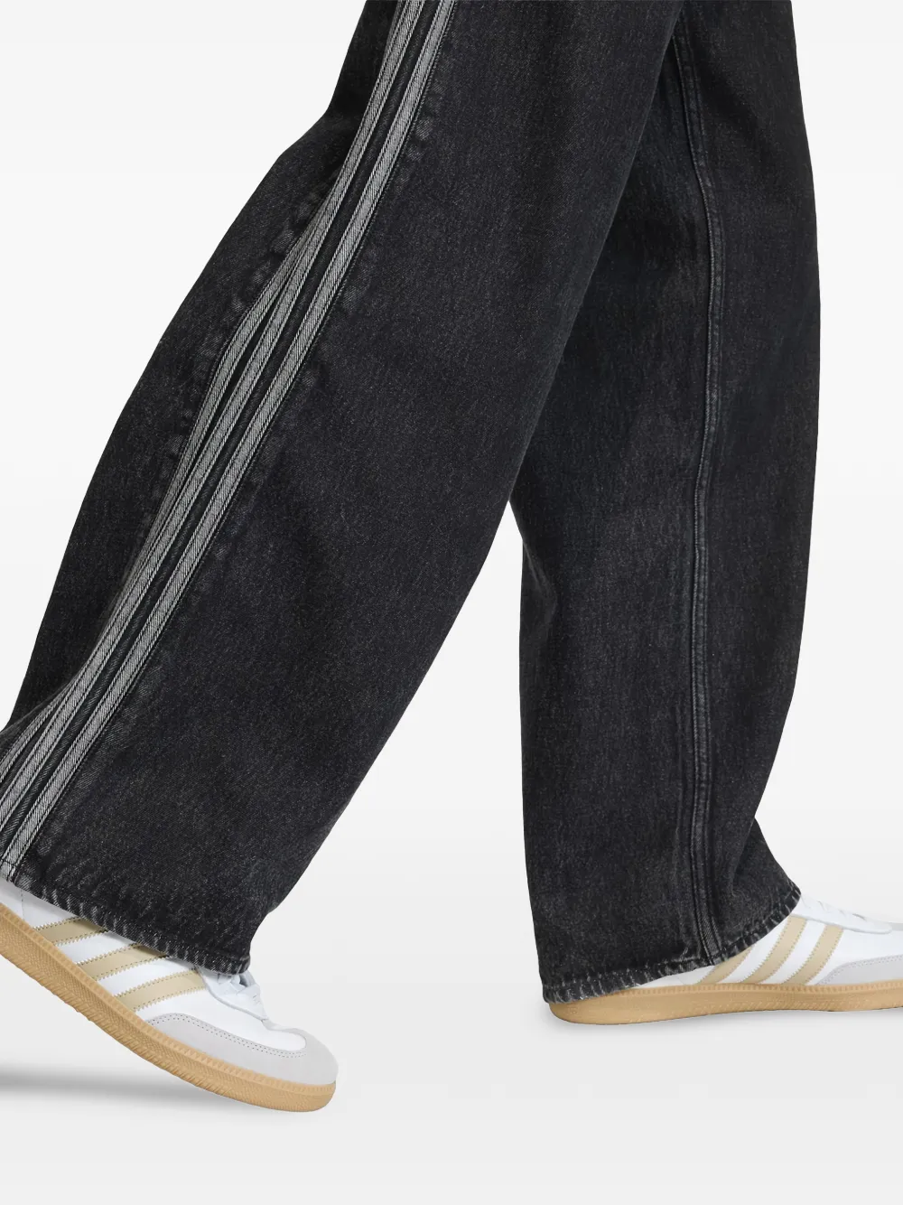 Adidas Firebird Striped Jeans | Black | FARFETCH ZA
