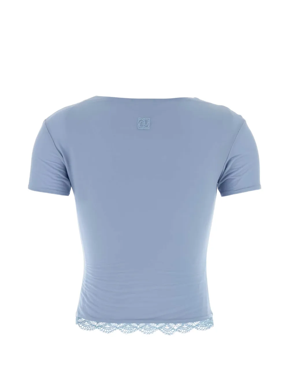 Magda Butrym T-shirt met kanten afwerking Blauw