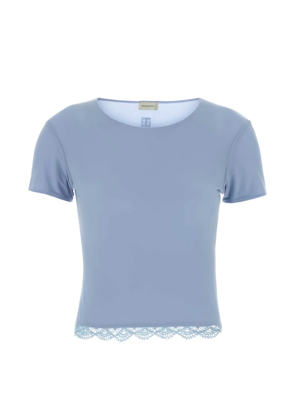 Magda Butrym lace-trim T-shirt - Blu