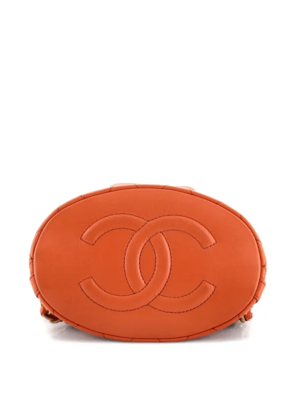 Chanel Cc Pocket Chain Bucket Backpack #256622C49B CHANEL Pre-Owned CC Pocket Chain Bucket Quilted Lambskin  main image 2