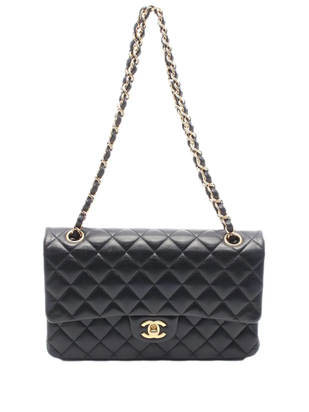 CHANEL Pre-Owned 2019 Medium Classic Lambskin Double Flap shoulder bag - Nero