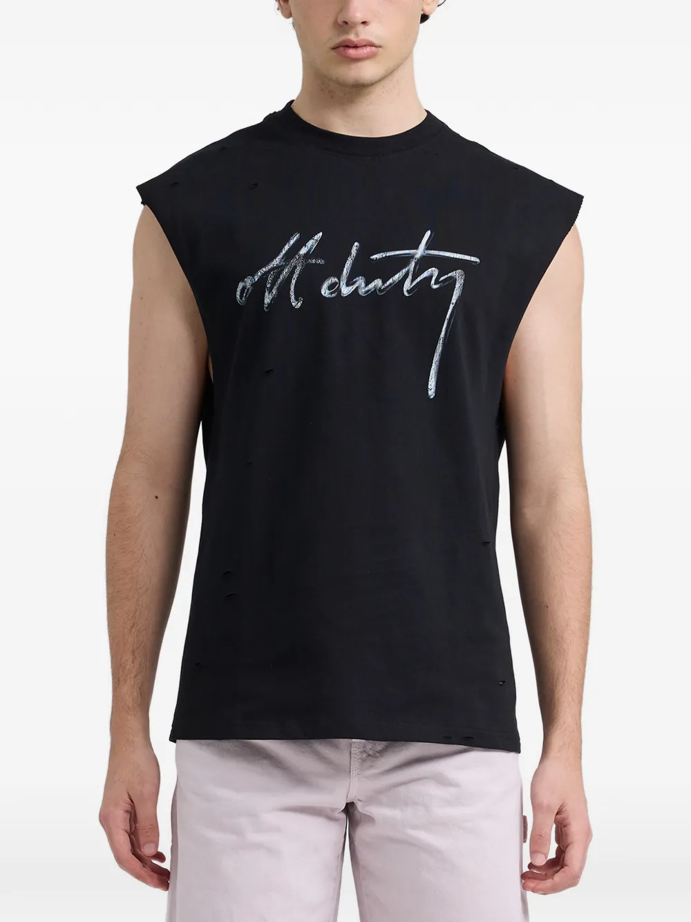 Off Duty Destroyed Muscle tank - Nero