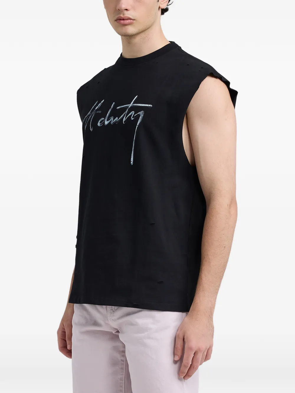 Off Duty Destroyed Muscle tanktop Zwart