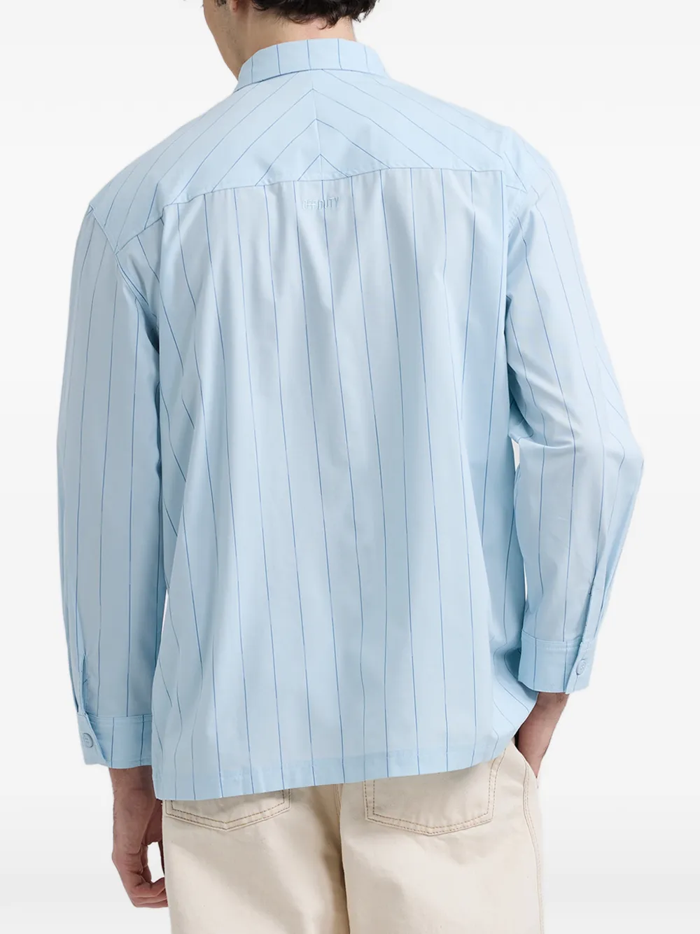 Off Duty Reggie gestreept pochet Blauw