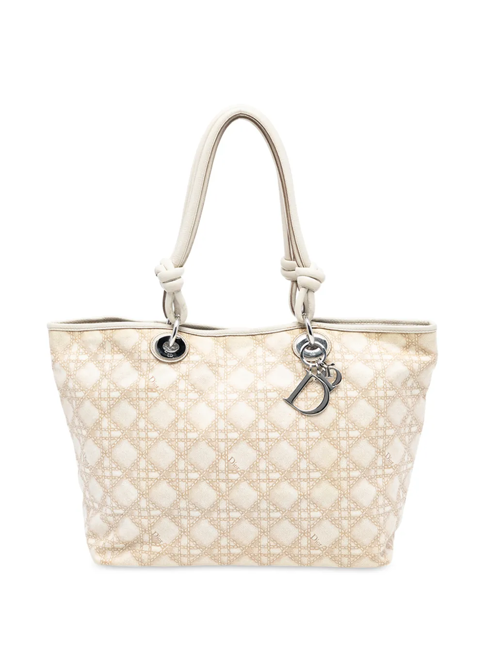 Christian Dior Pre-Owned 2008 Canvas Cannage Print Cherie tote bag - Marrone