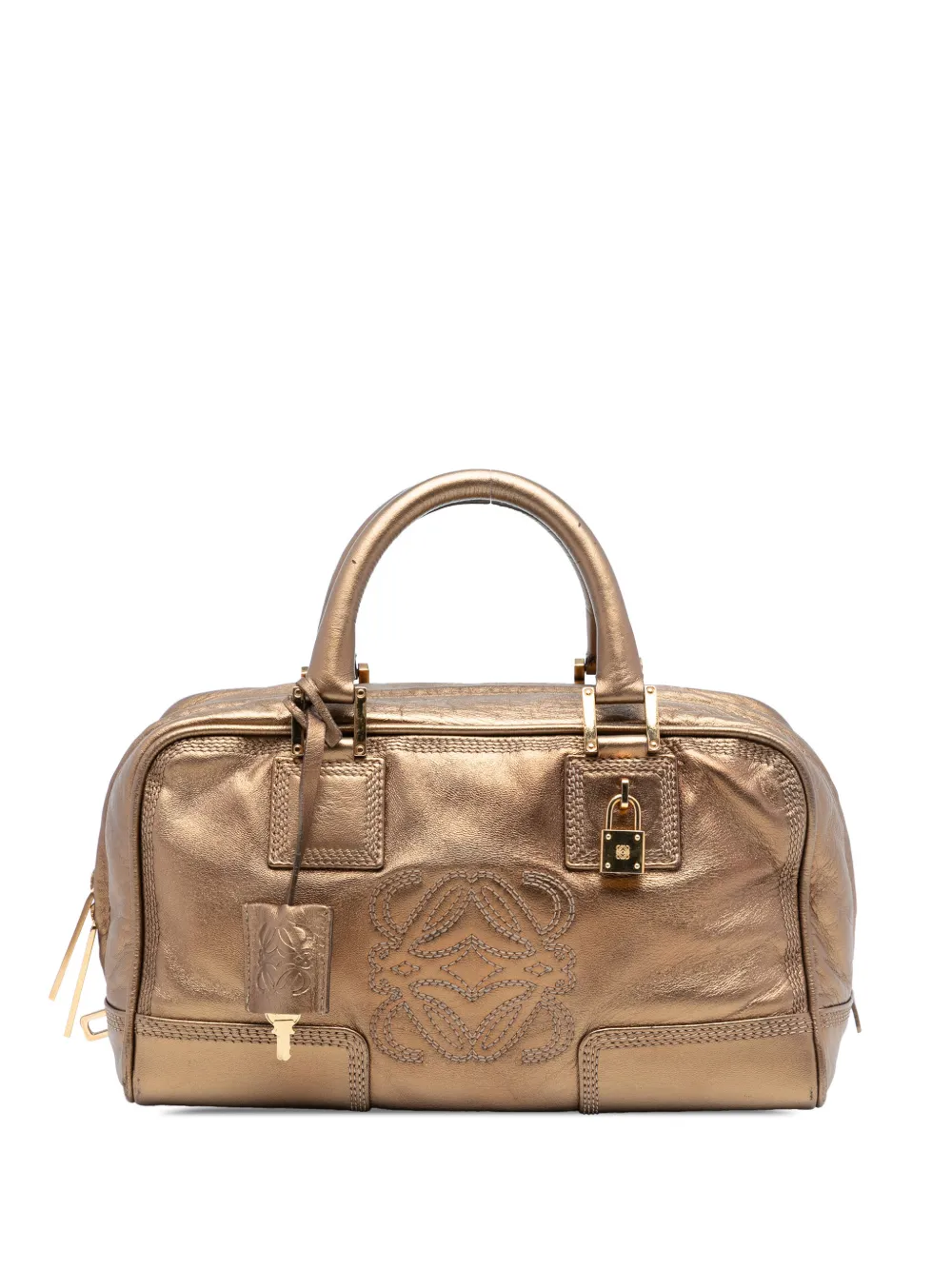 Loewe Pre-Owned 2007 Metallic Leather Amazona 28 handbag - Oro
