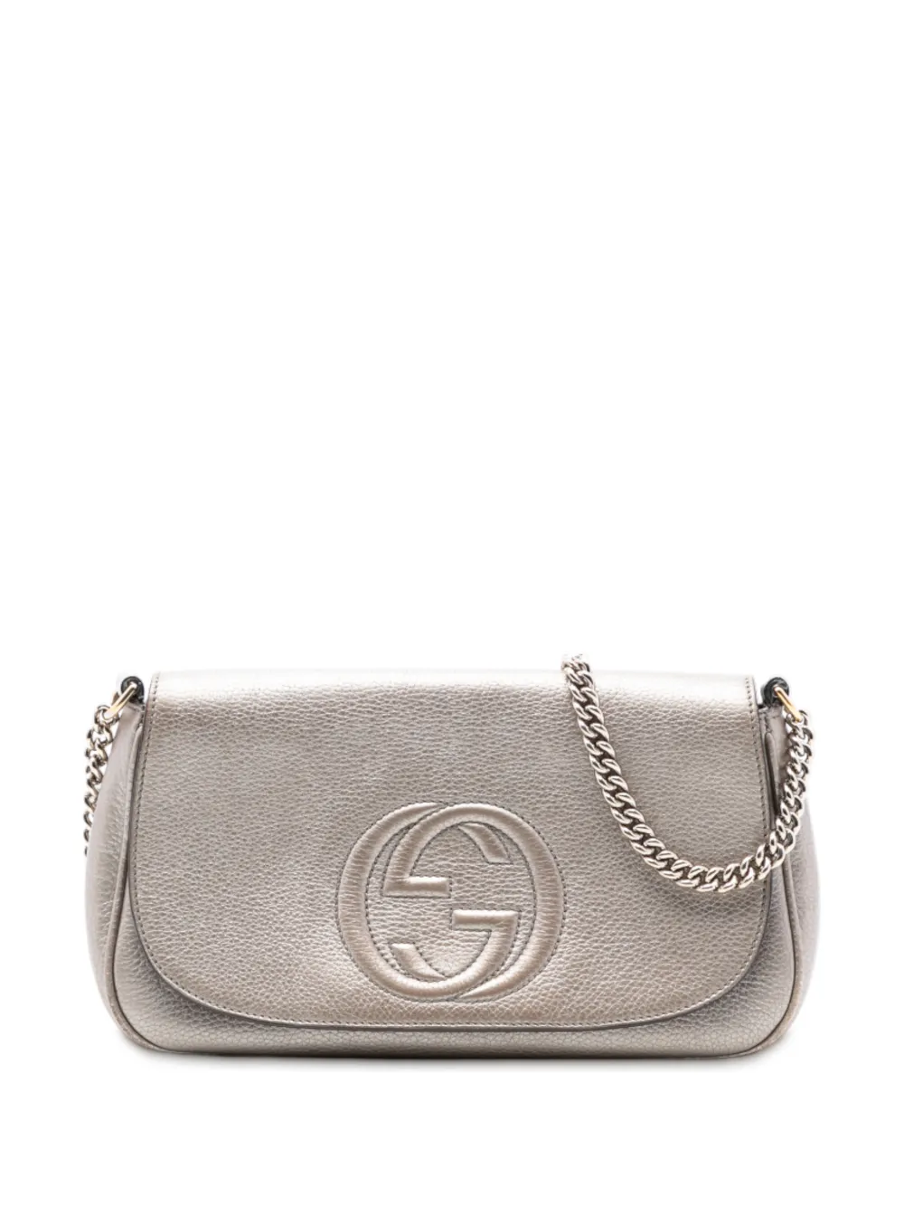 Gucci Pre-Owned 2016-2025 Medium Metallic Leather Soho Chain Flap crossbody bag - Oro