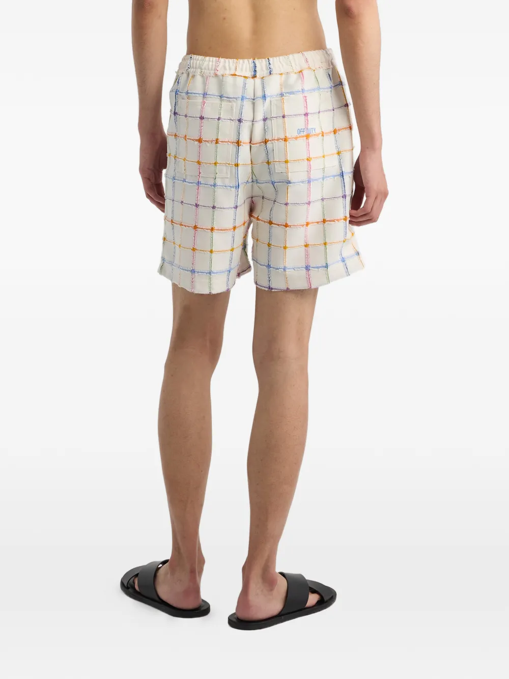 Off Duty Kid geruite shorts Beige