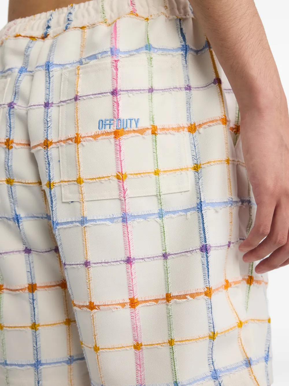 Off Duty Kid geruite shorts Beige