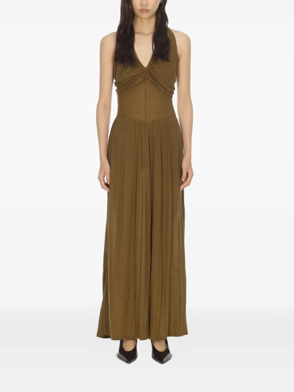  Oude Waag V-neck Maxi Dress - Green 