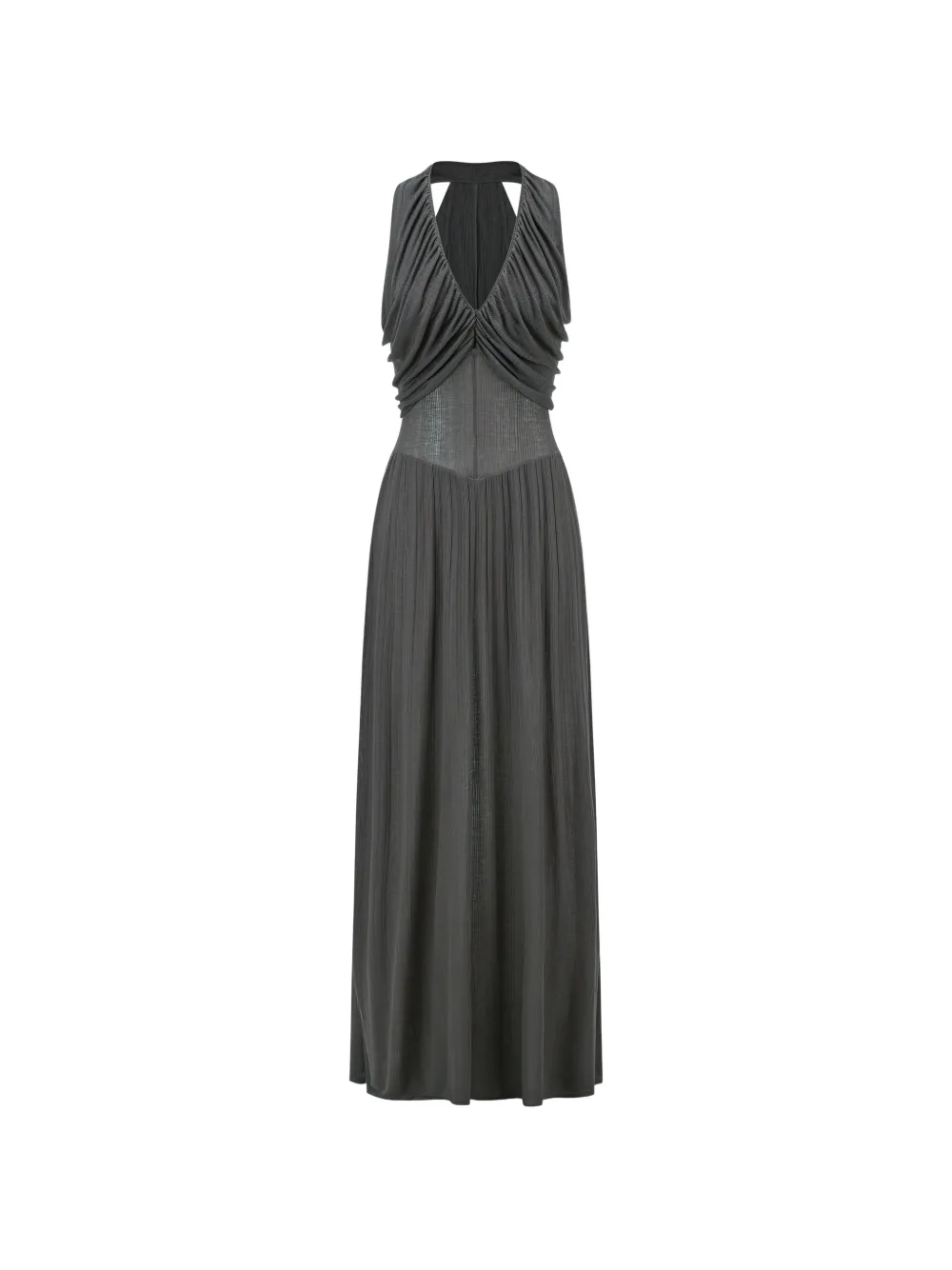 Oude Waag V-neck Maxi Dress In Gray