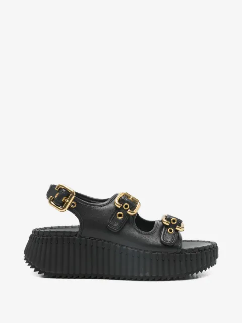 Chloé Nama buckle flatform heeled sandals
