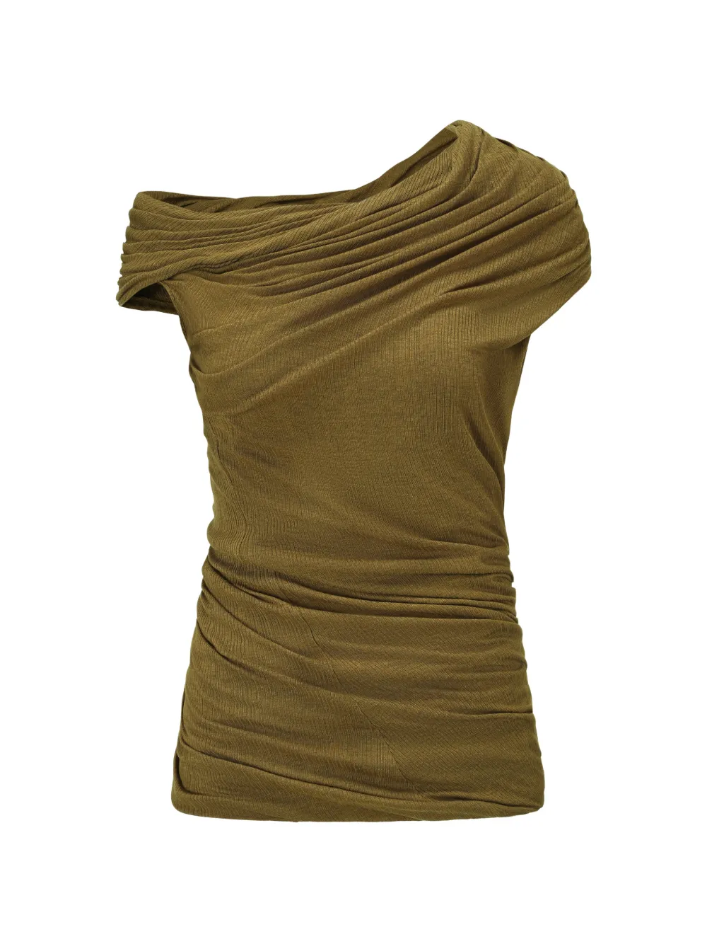 Oude Waag Shoulder-wrap Thread Top In Green