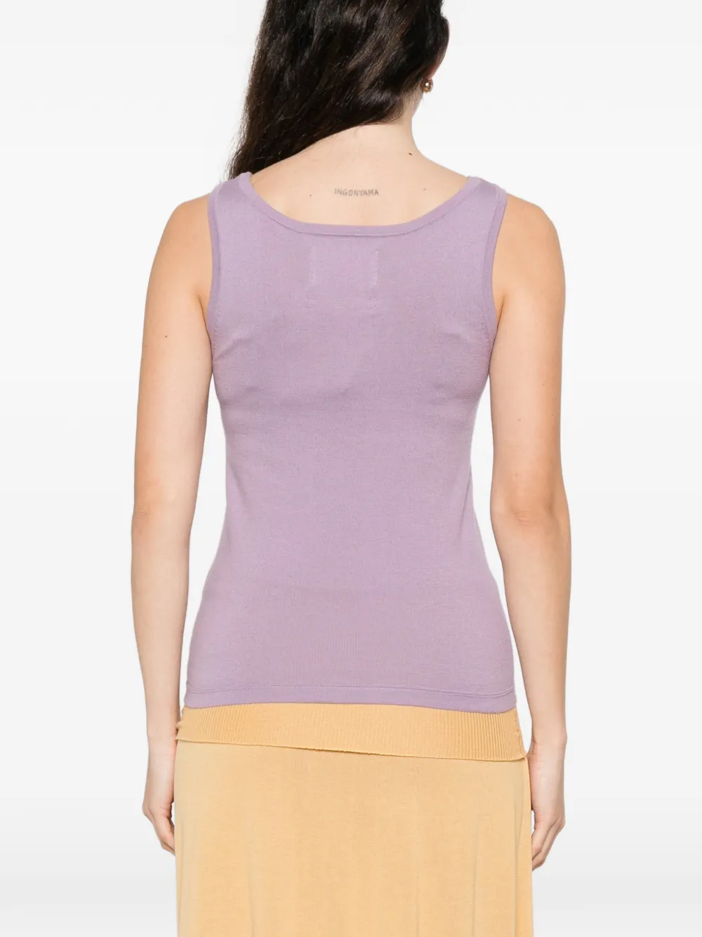 extreme cashmere Nº453 Claudia tanktop met diepe ronde hals Paars