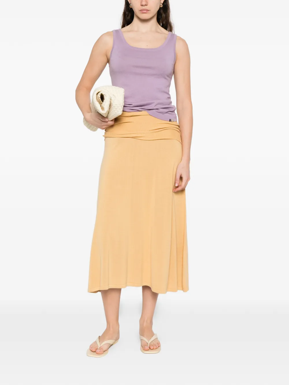 extreme cashmere Nº453 Claudia tanktop met diepe ronde hals Paars