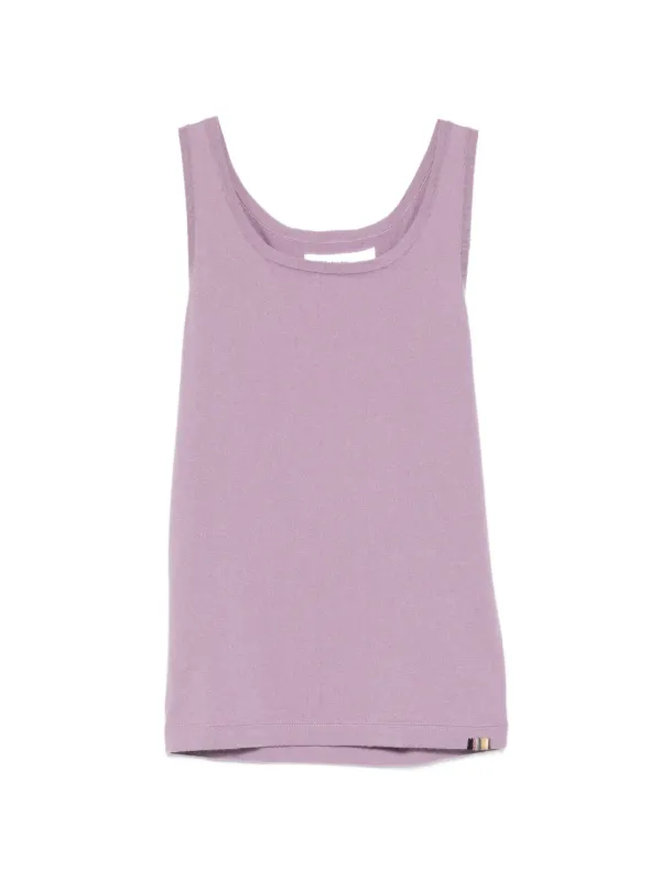 Extreme Cashmere Nº453 Claudia Scoop-neck Tank Top in Purple